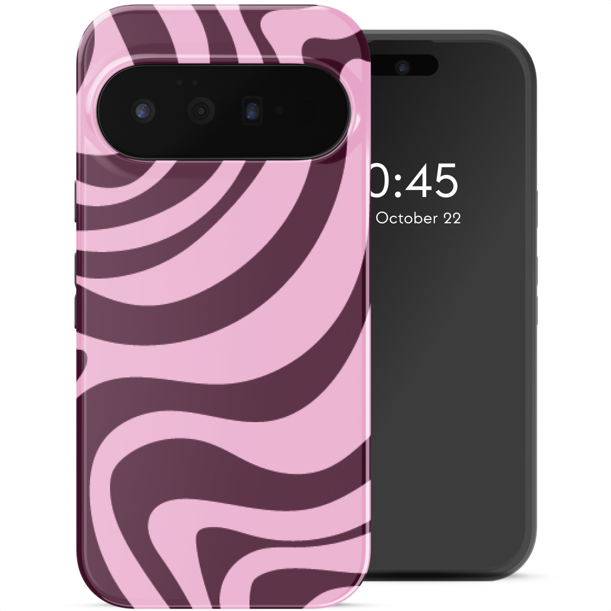 Selencia Vivid Backcover met MagSafe voor de Google Pixel 11 - Wavy Swirl Pink Plum