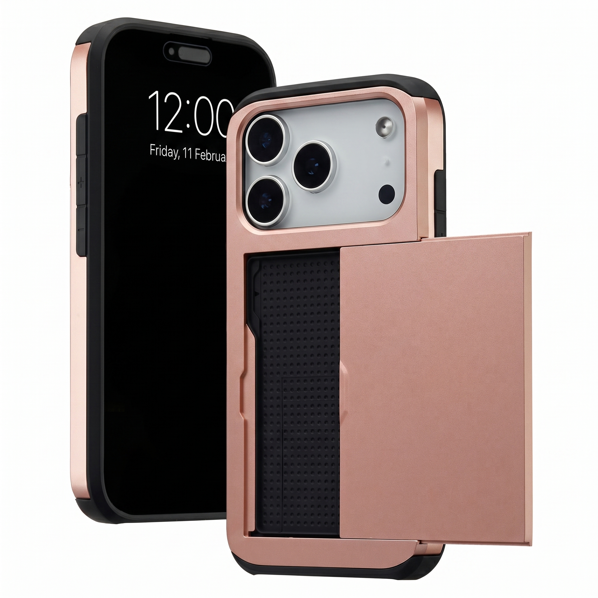 imoshion Hoesje met Pasjeshouder - Geschikt voor Apple iPhone 18 Pro / 17 Pro - Rose Gold