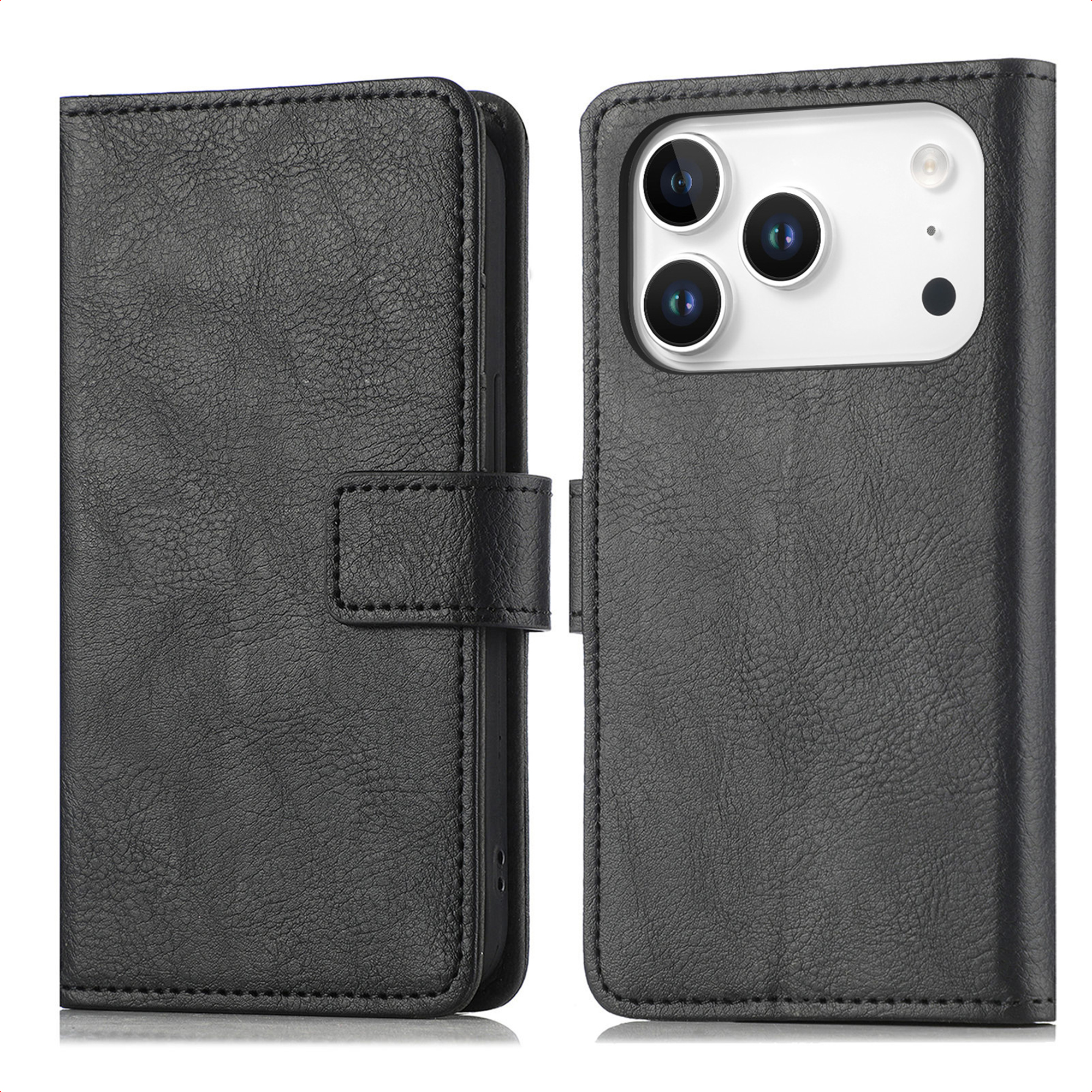 imoshion Hoesje - Geschikt voor Apple iPhone 18 Pro / 17 Pro - Luxe Bookcase - Zwart