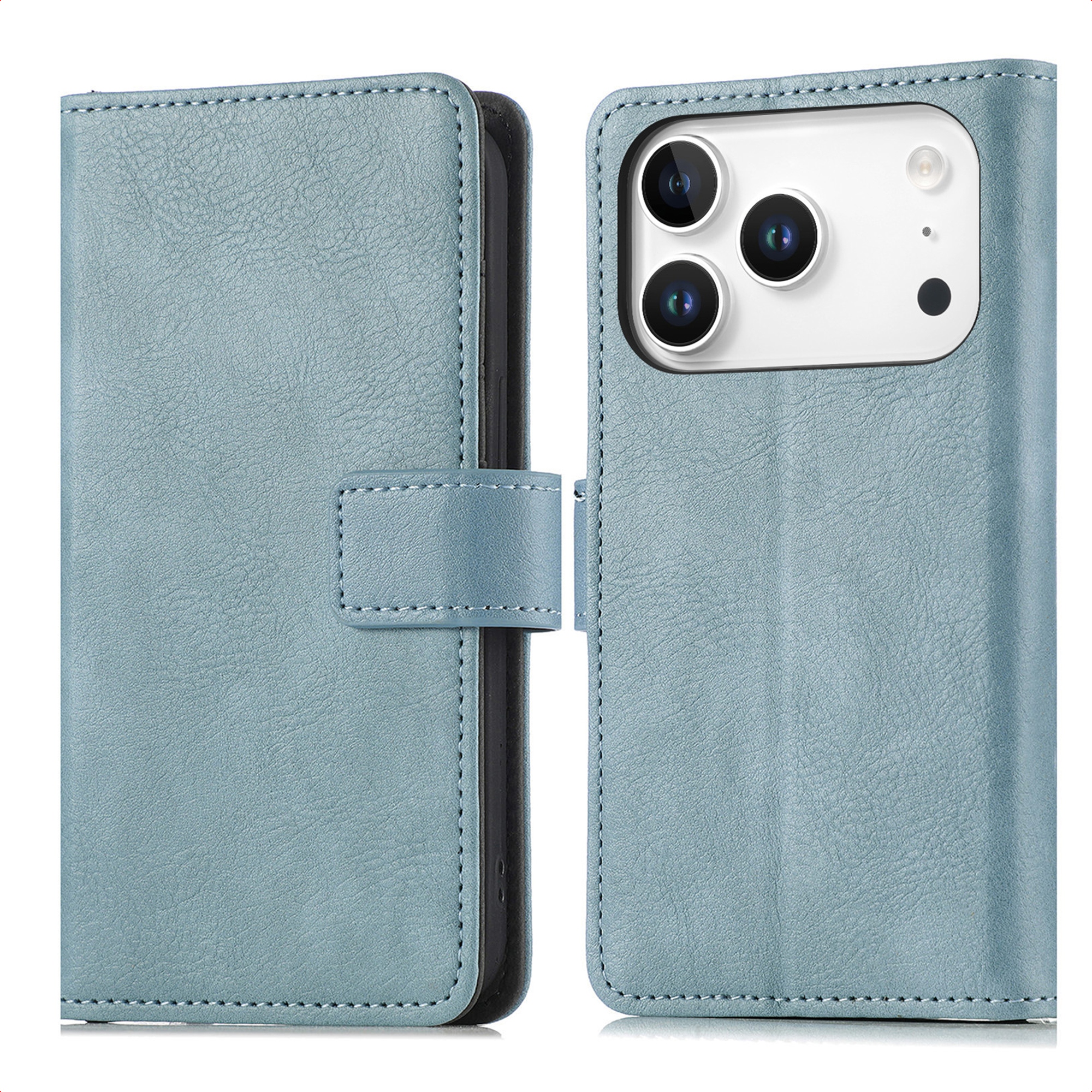 imoshion Hoesje - Geschikt voor Apple iPhone 18 Pro / 17 Pro - Luxe Bookcase - Lichtblauw