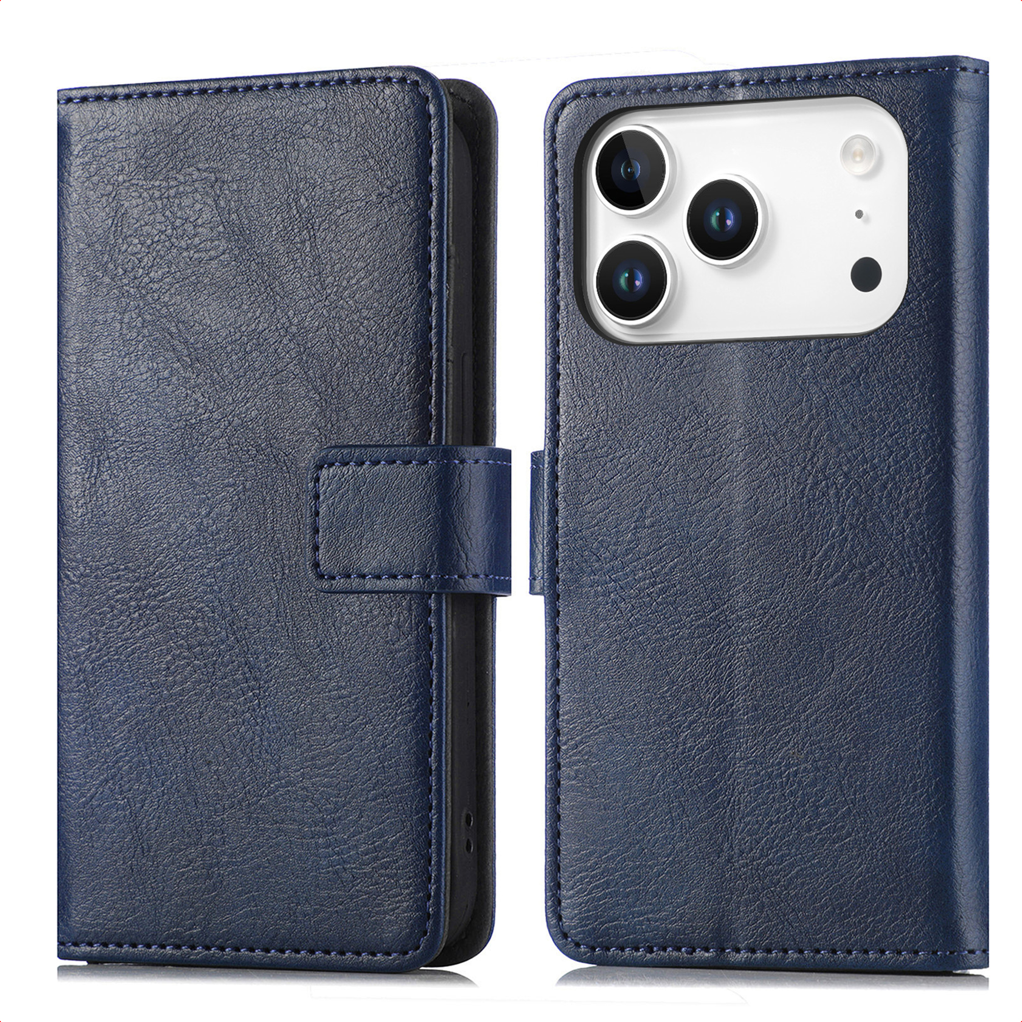 imoshion Hoesje - Geschikt voor Apple iPhone 18 Pro / 17 Pro - Luxe Bookcase - Donkerblauw