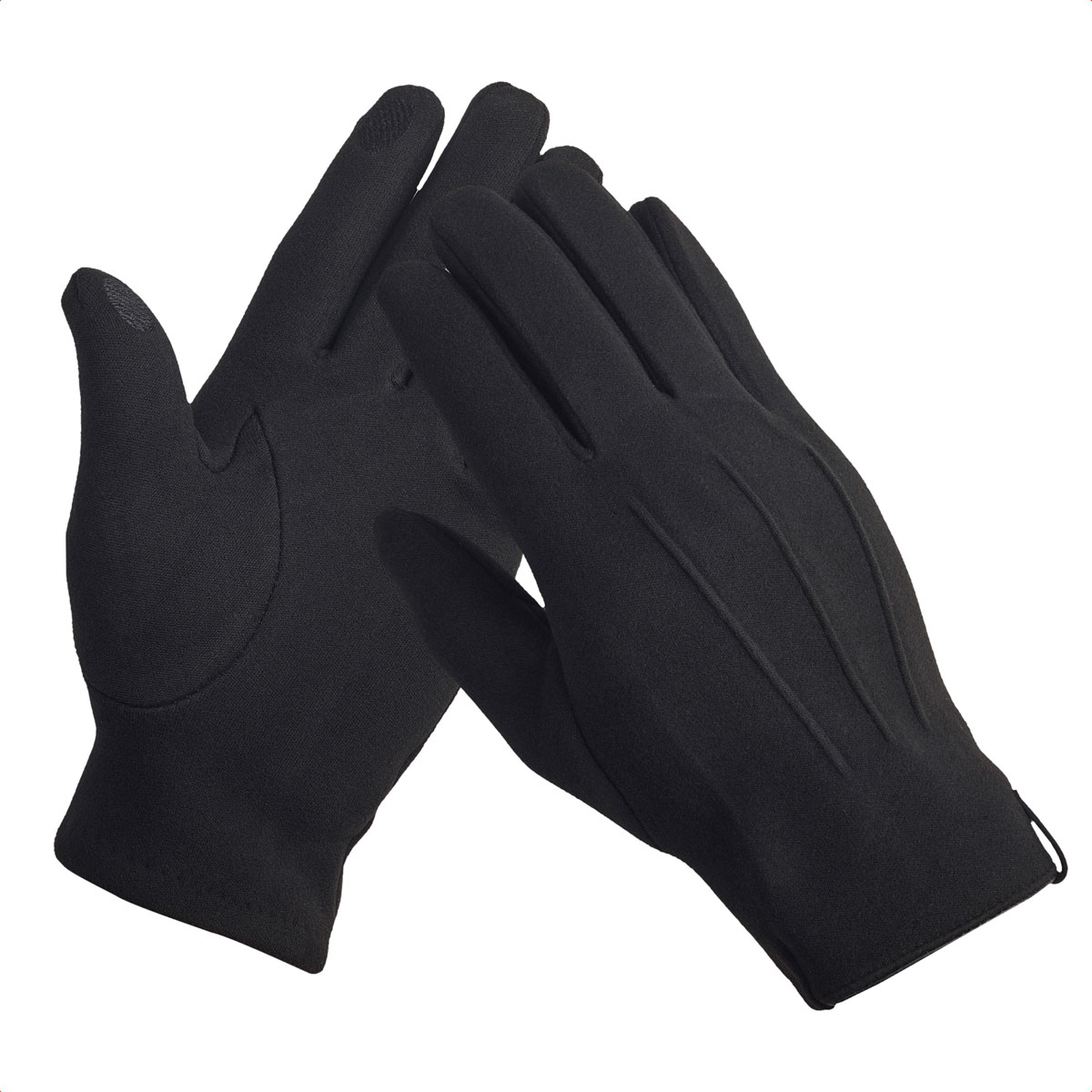 Selencia Gants Tactiles Effet Daim - Homme - Taille L - Noir