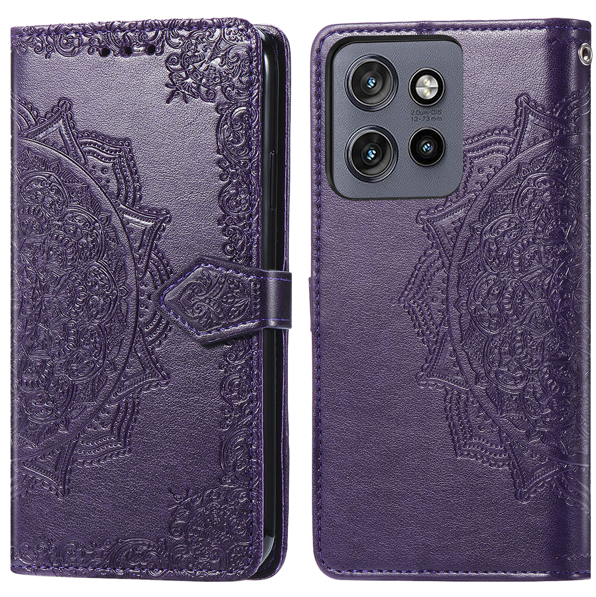 imoshion Mandala Bookcase voor de Motorola Thinkphone 25 / Edge 50 Neo / Edge 60 Neo - Paars