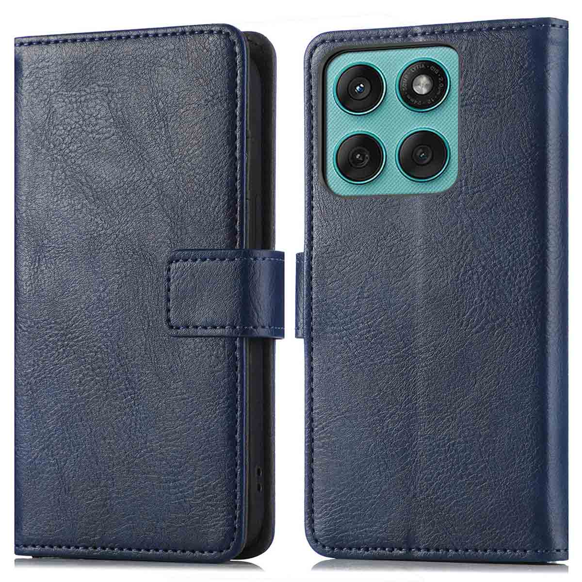 imoshion Luxe Bookcase voor de Motorola Edge 60 Pro - Donkerblauw