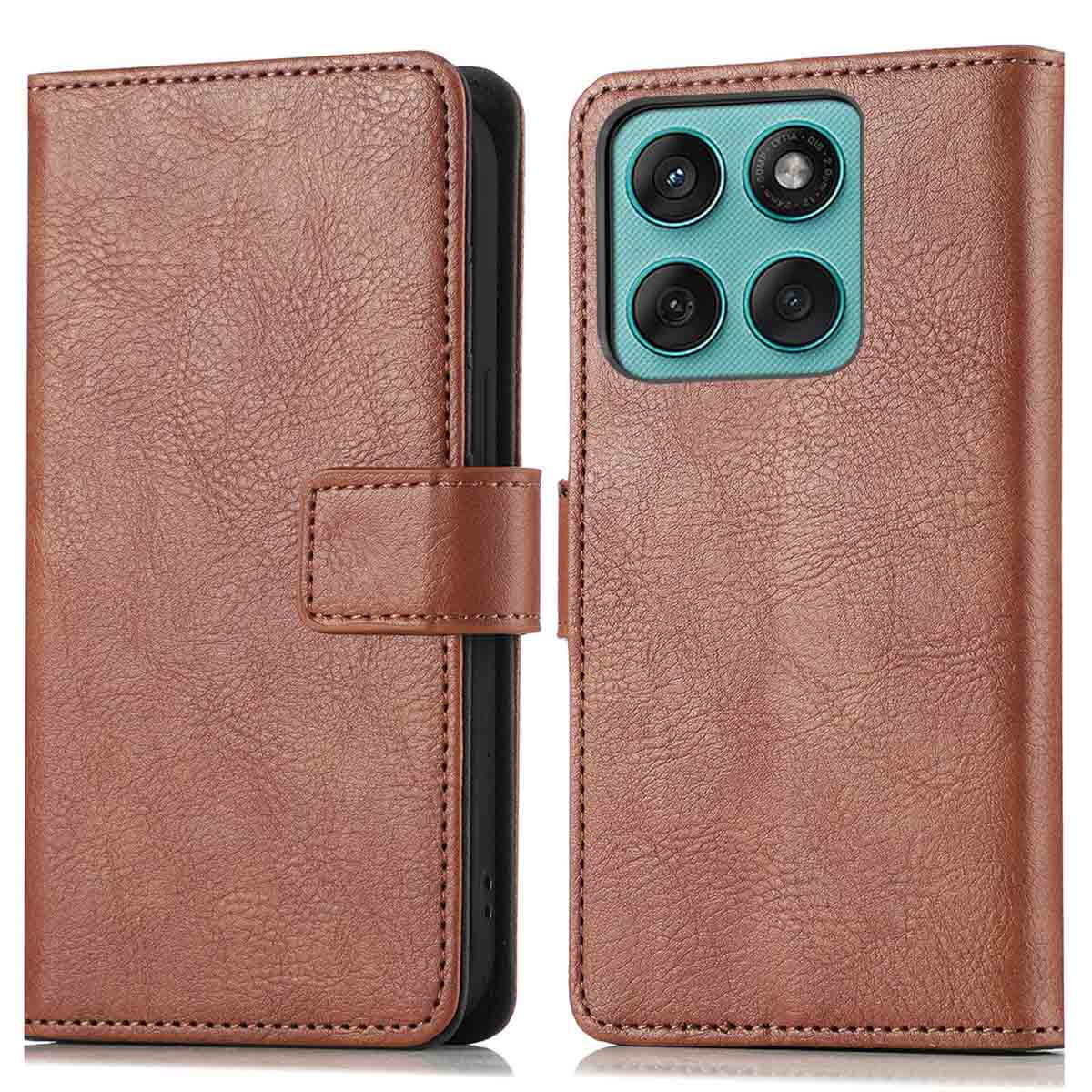 imoshion Luxe Bookcase voor de Motorola Edge 60 Pro - Bruin