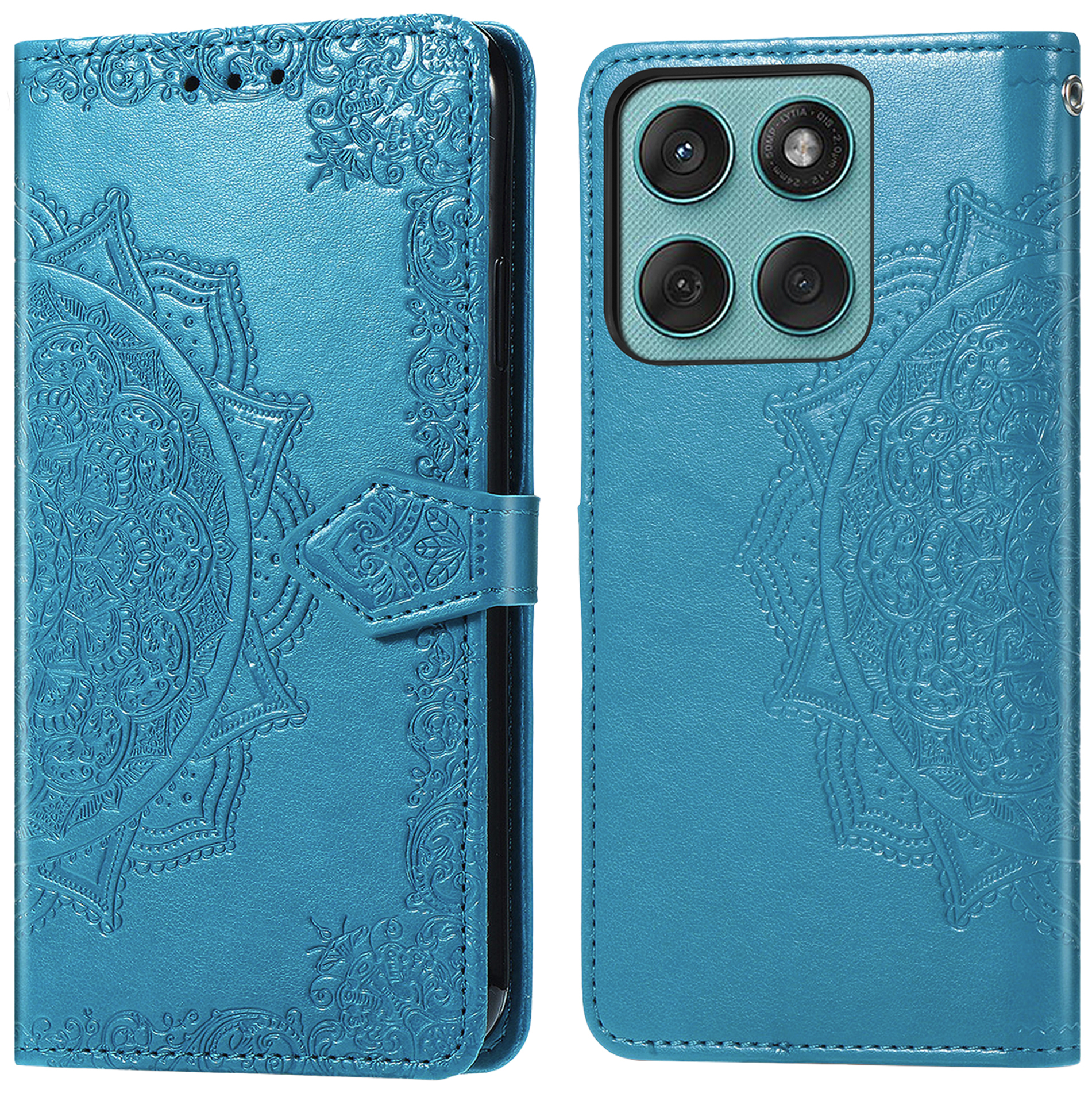imoshion Mandala Bookcase voor de Motorola Edge 60 Pro - Turquoise