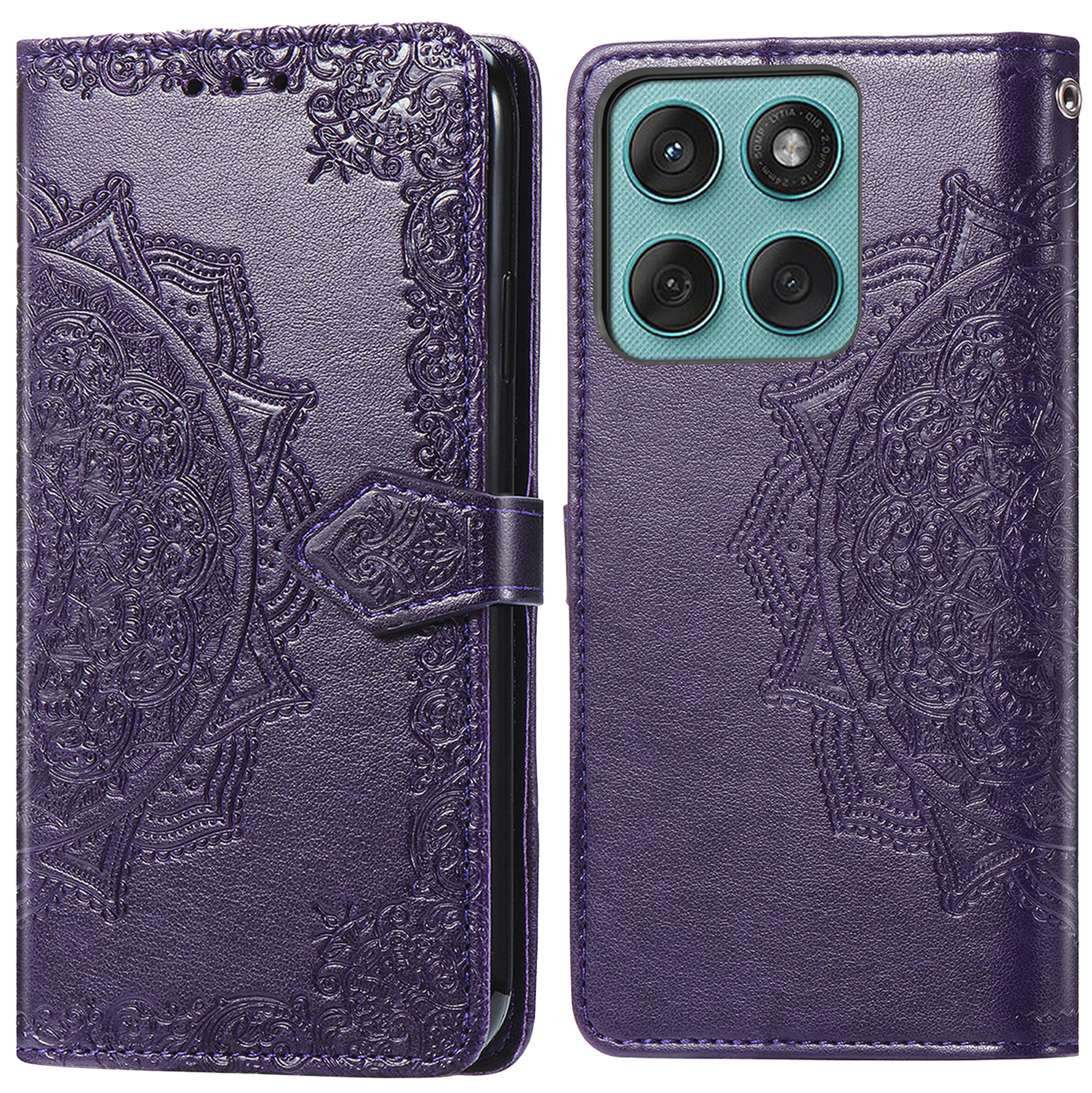 imoshion Mandala Bookcase voor de Motorola Edge 60 Pro - Paars