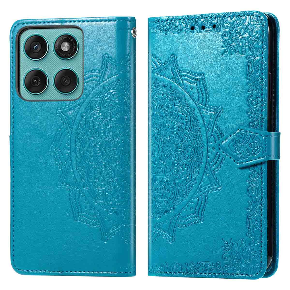 imoshion Mandala Bookcase voor de Motorola Edge 60 Fusion - Turquoise