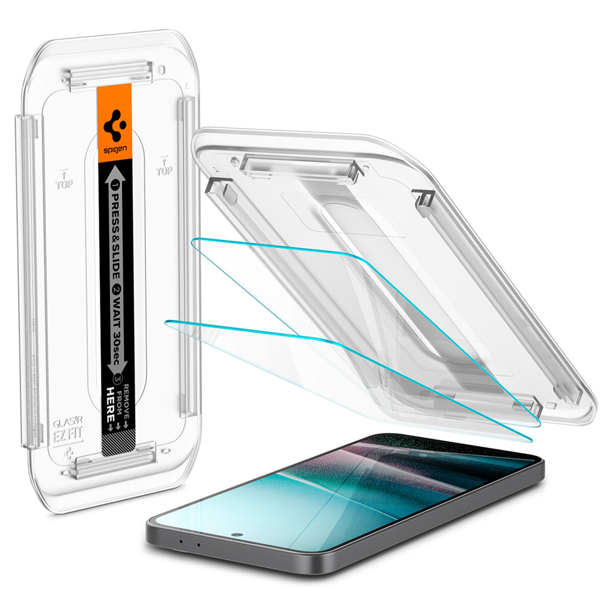 Spigen GLAStR EZ Fit Screenprotector 2 Pack + Applicator voor de Samsung Galaxy A36