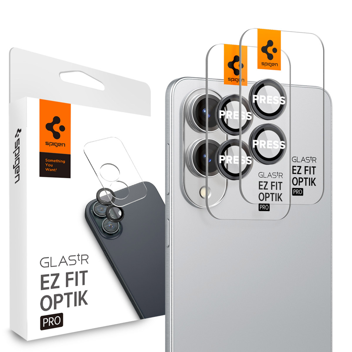Spigen Optik Pro EZ Fit Lens Protector - Cameralens bescherming (2-pack) voor de Samsung Galaxy S25 Edge