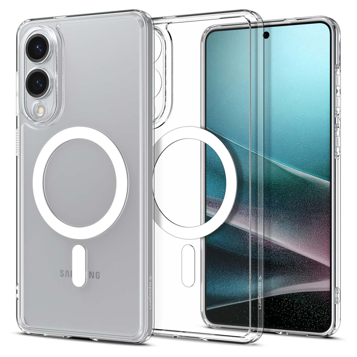 Spigen Coque Ultra Hybrid MagSafe Samsung Galaxy S25 Edge - Clear / White