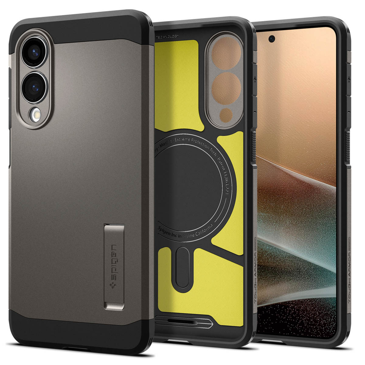 Spigen Coque Tough Armor MagSafe Samsung Galaxy S25 Edge - Gunmetal