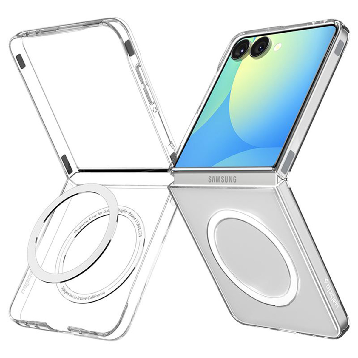Spigen Coque AirSkin MagSafe Samsung Galaxy Z Flip 7 - Clear / White