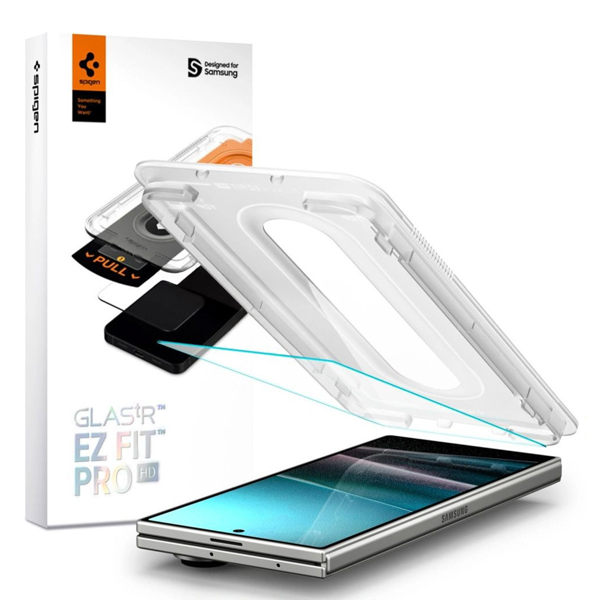 Spigen EZ Fit Glas.tR met Applicator - 1 pack voor de Samsung Galaxy Z Fold 7