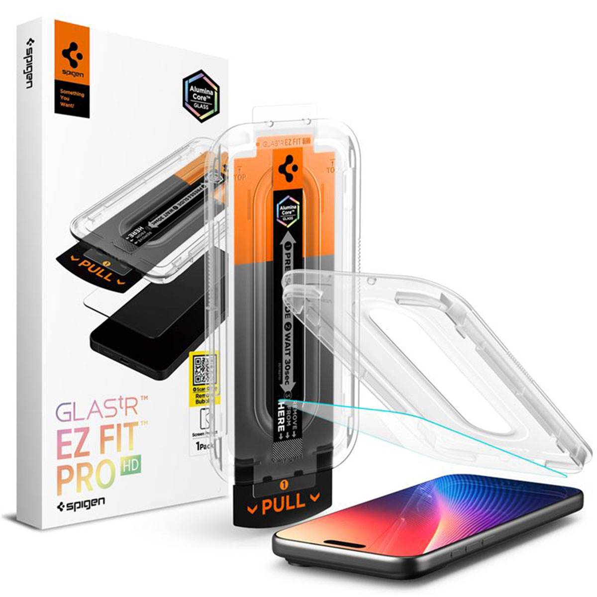 Spigen GLAStR Privacy EZ Fit Screenprotector + Applicator - 1-pack voor de Apple iPhone 17 Pro