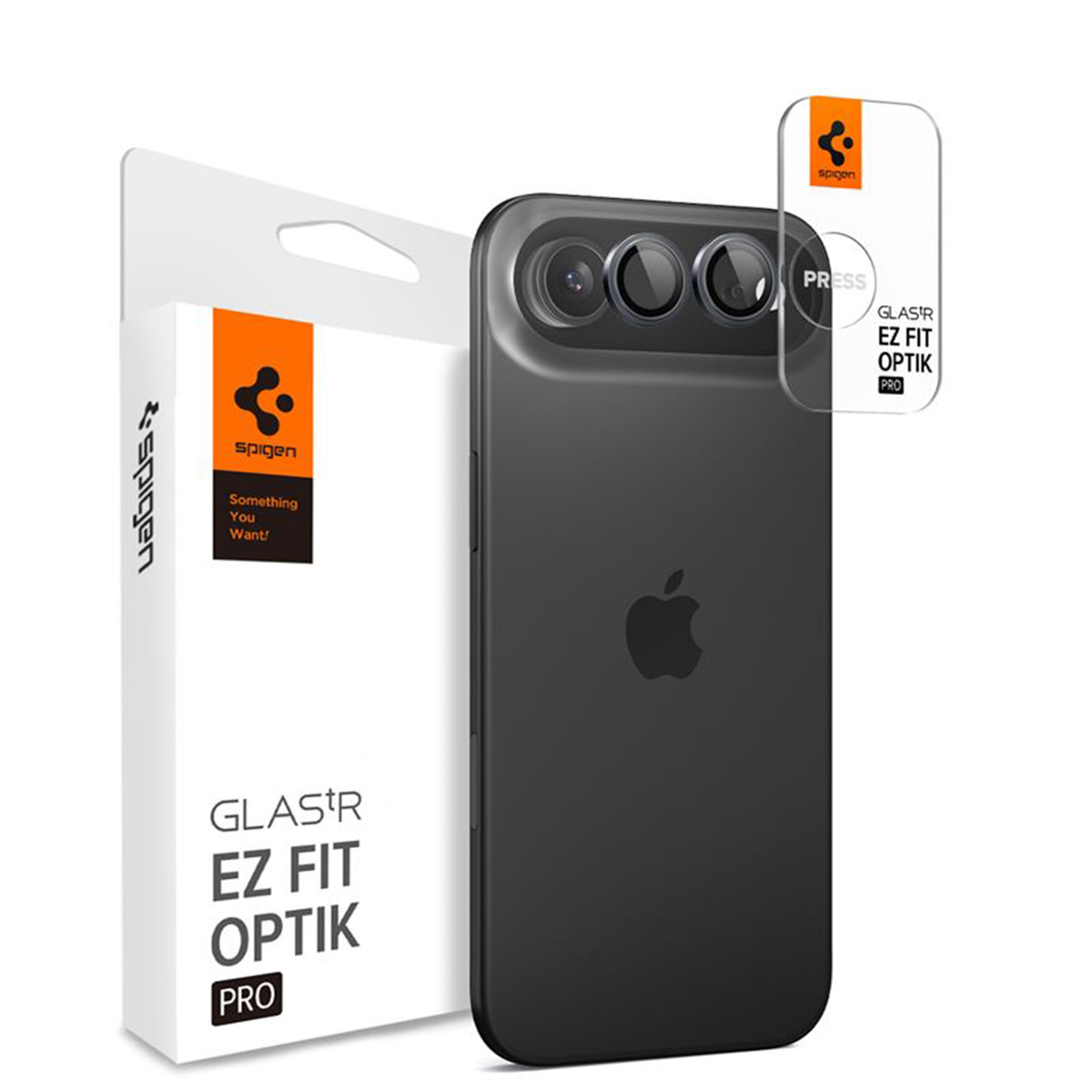 Spigen Optik Pro EZ Fit Lens Protector - Cameralens bescherming (2-pack) voor de Apple iPhone Air - Crystal Gray