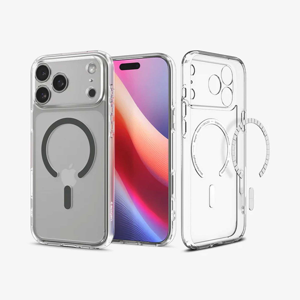 Spigen Ultra Hybrid Backcover MagSafe voor de Apple iPhone 17 Pro Max - Clear Graphite