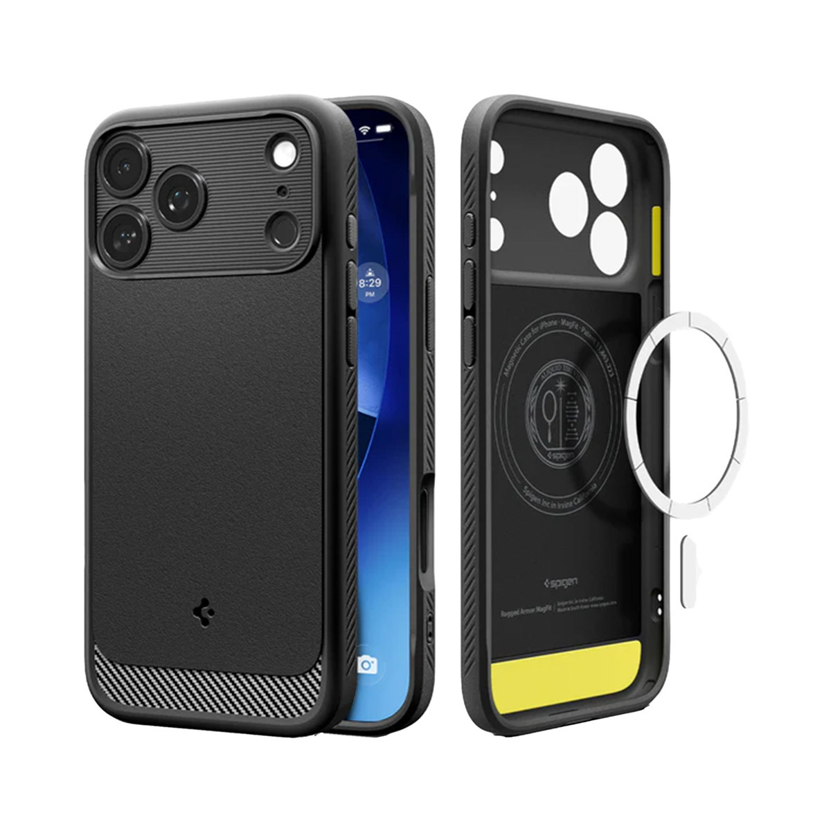 Spigen Coque Rugged Armor MagSafe Apple iPhone 17 Pro - Matte Black