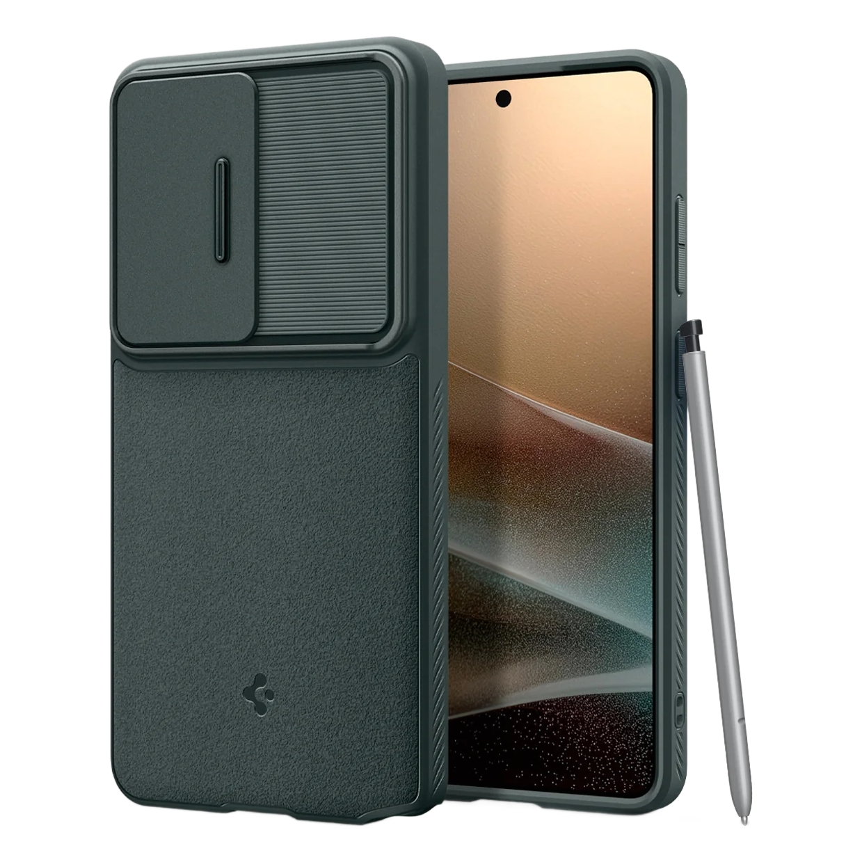 Spigen Coque Optik Armor Camera slider Samsung Galaxy S26 Ultra - Abyss Green