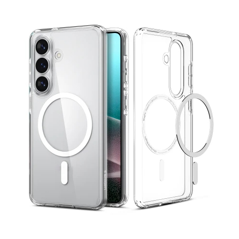 Spigen Ultra Hybrid Backcover MagSafe voor de Samsung Galaxy S26 - Clear / White