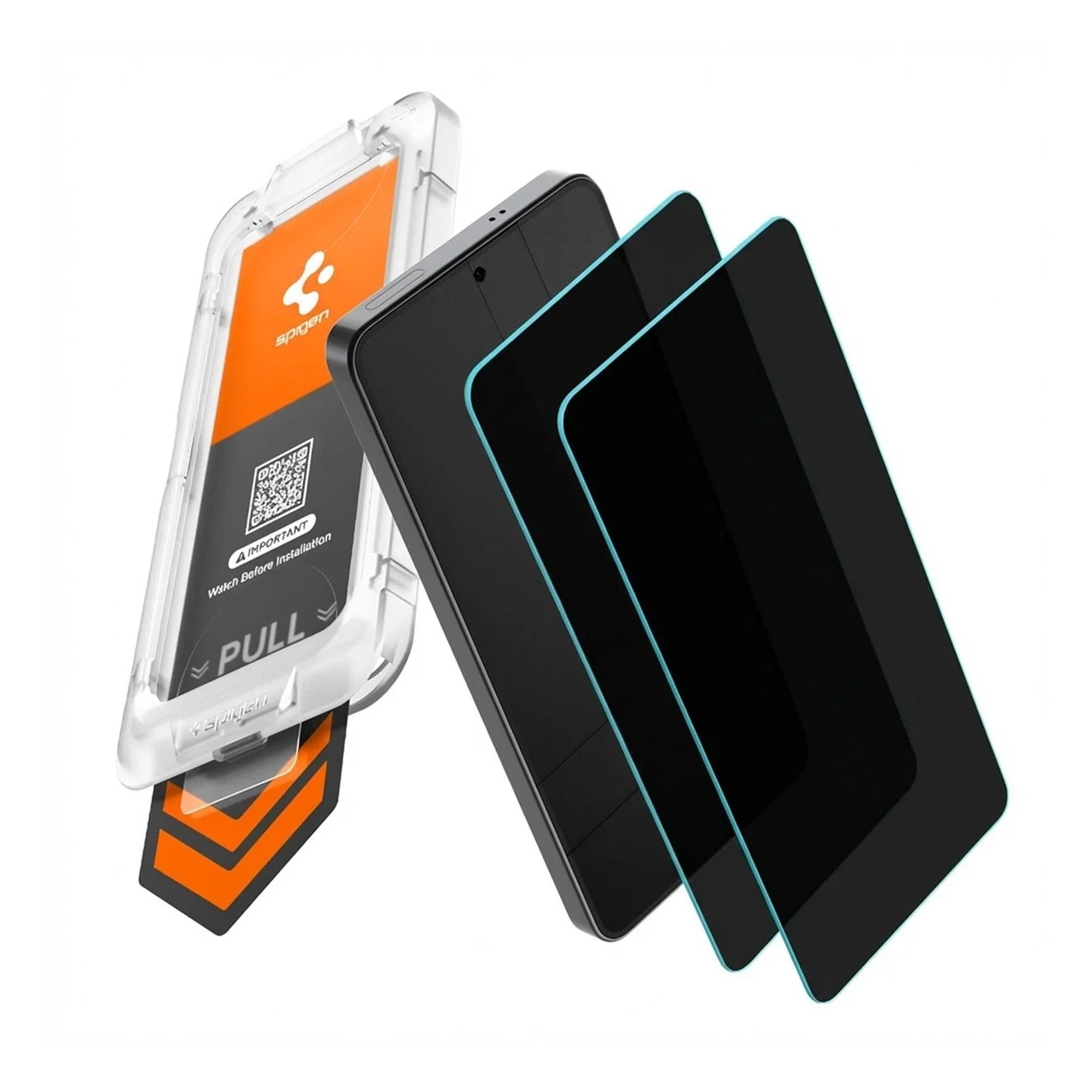 Spigen GLAStR Privacy EZ Fit Screenprotector + Applicator - 2-pack voor de Samsung Galaxy S26 Plus