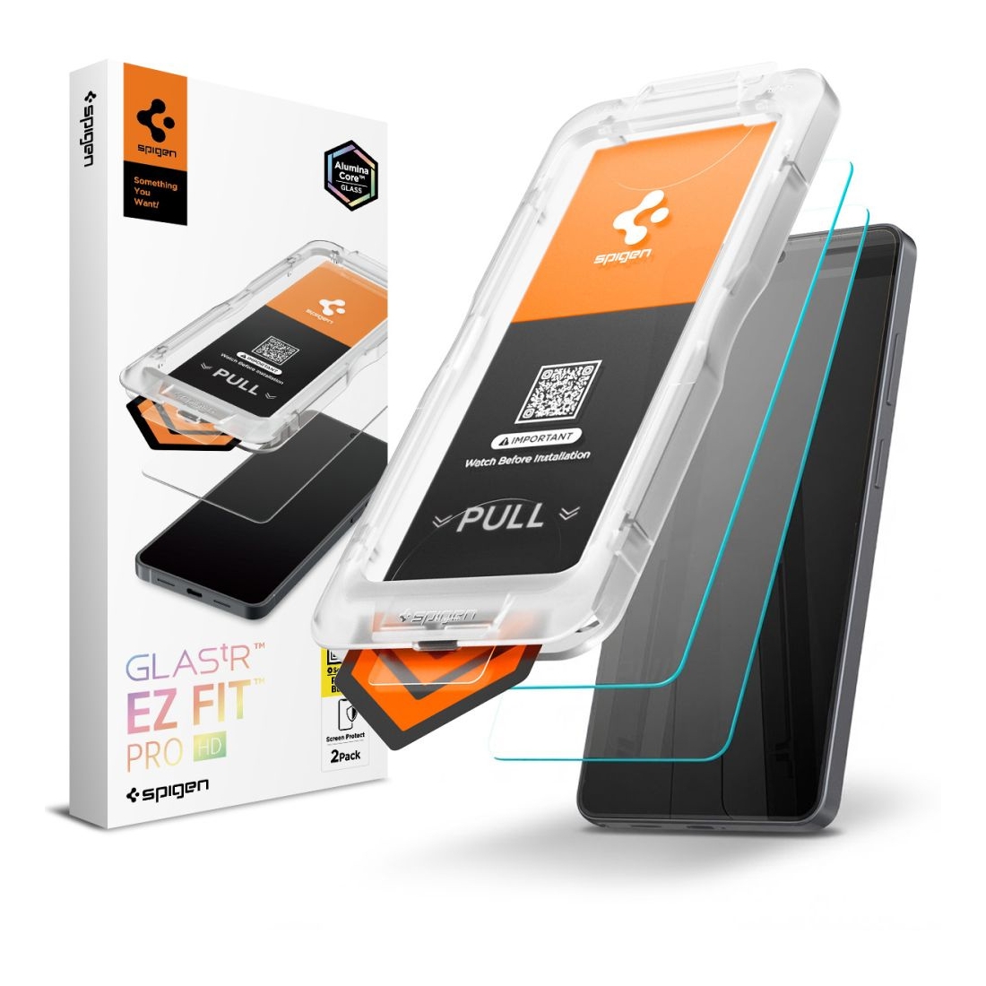 Spigen GLAStR EZ Fit Screenprotector 2 Pack + Applicator voor de Samsung Galaxy S26