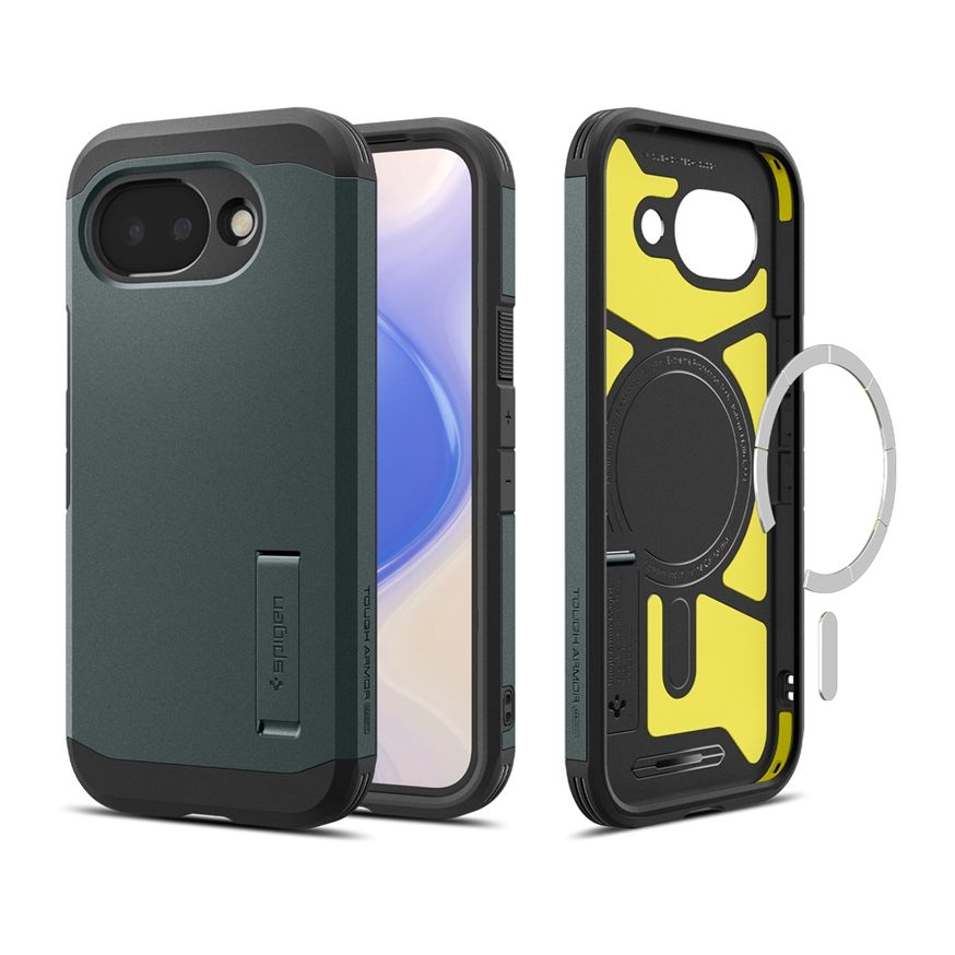 Spigen Coque Tough Armor MagSafe Google Pixel 10a - Abyss Green