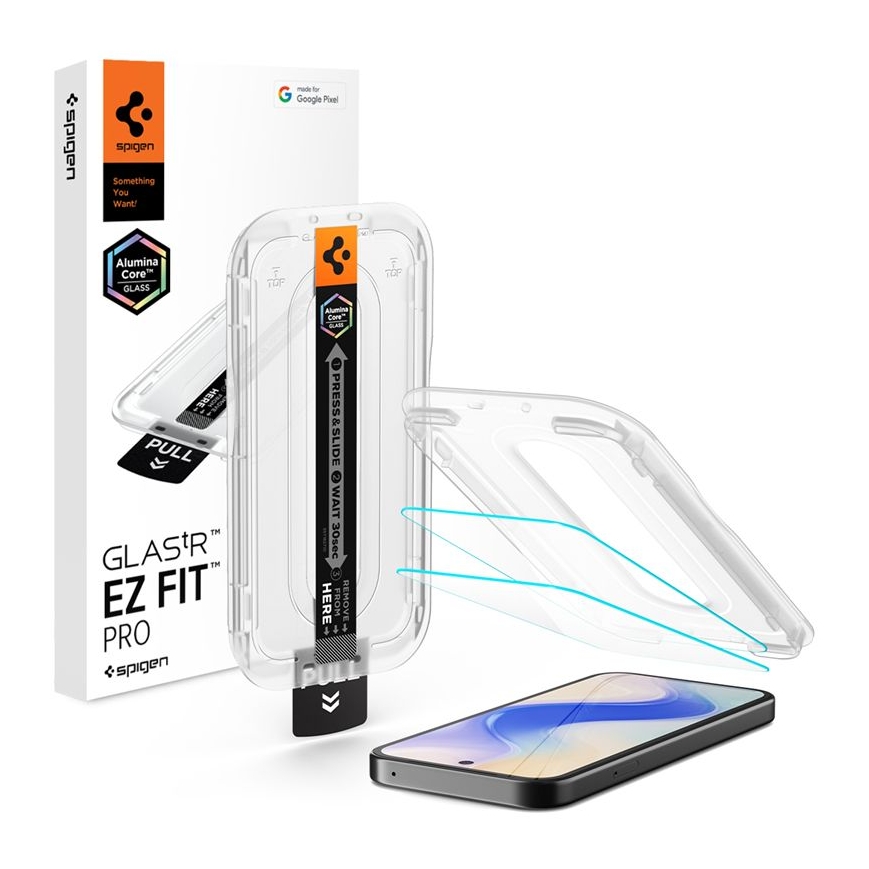 Spigen GLAStR EZ Fit Screenprotector 2 Pack + Applicator voor de Google Pixel 10a