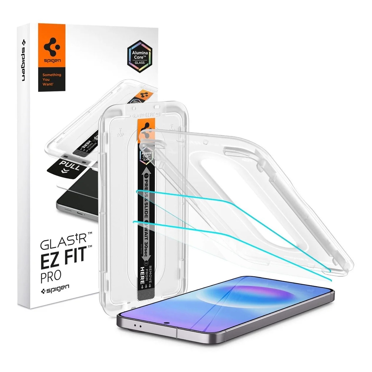 Spigen GLAStR EZ Fit Screenprotector 2 Pack + Applicator voor de Samsung Galaxy A57 (5G)