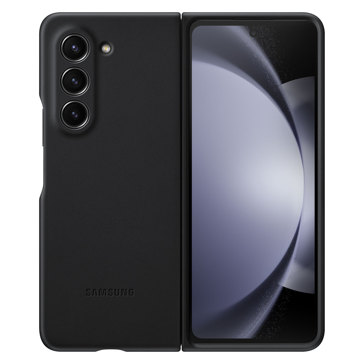 Originele Eco-leather Case voor de Samsung Galaxy Z Fold 5 - Donkergrijs