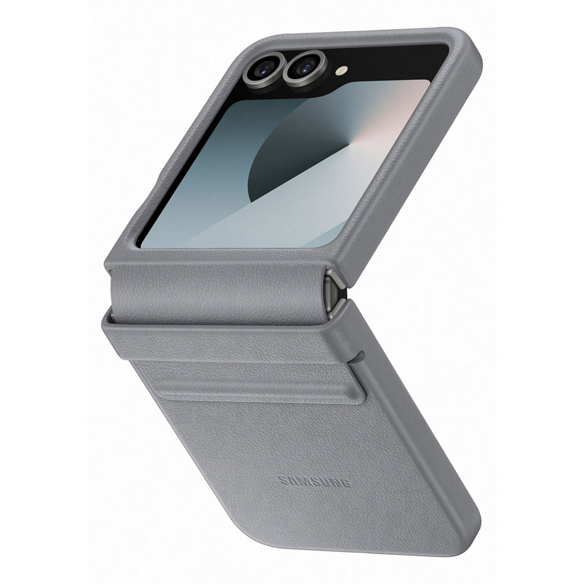 Original Coque KindSuit en Cuir Végan Samsung Galaxy Z Flip 6 / Flip 7 FE - Gray