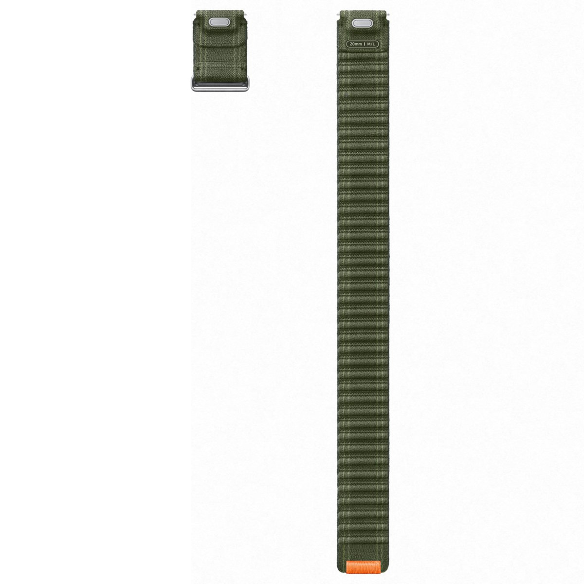 Bracelet en tissu original Samsung Galaxy Watch 4 / 5 / 6 / 7 / FE (20 mm) - Taille M/L - Khaki