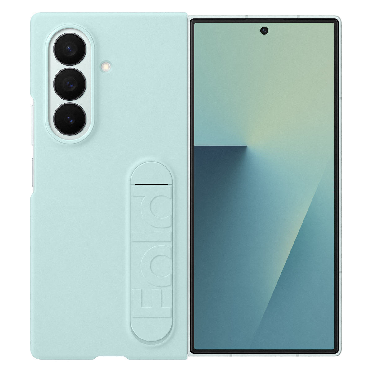 Coque en silicone avec support Samsung Galaxy Z Fold 7 - Mint