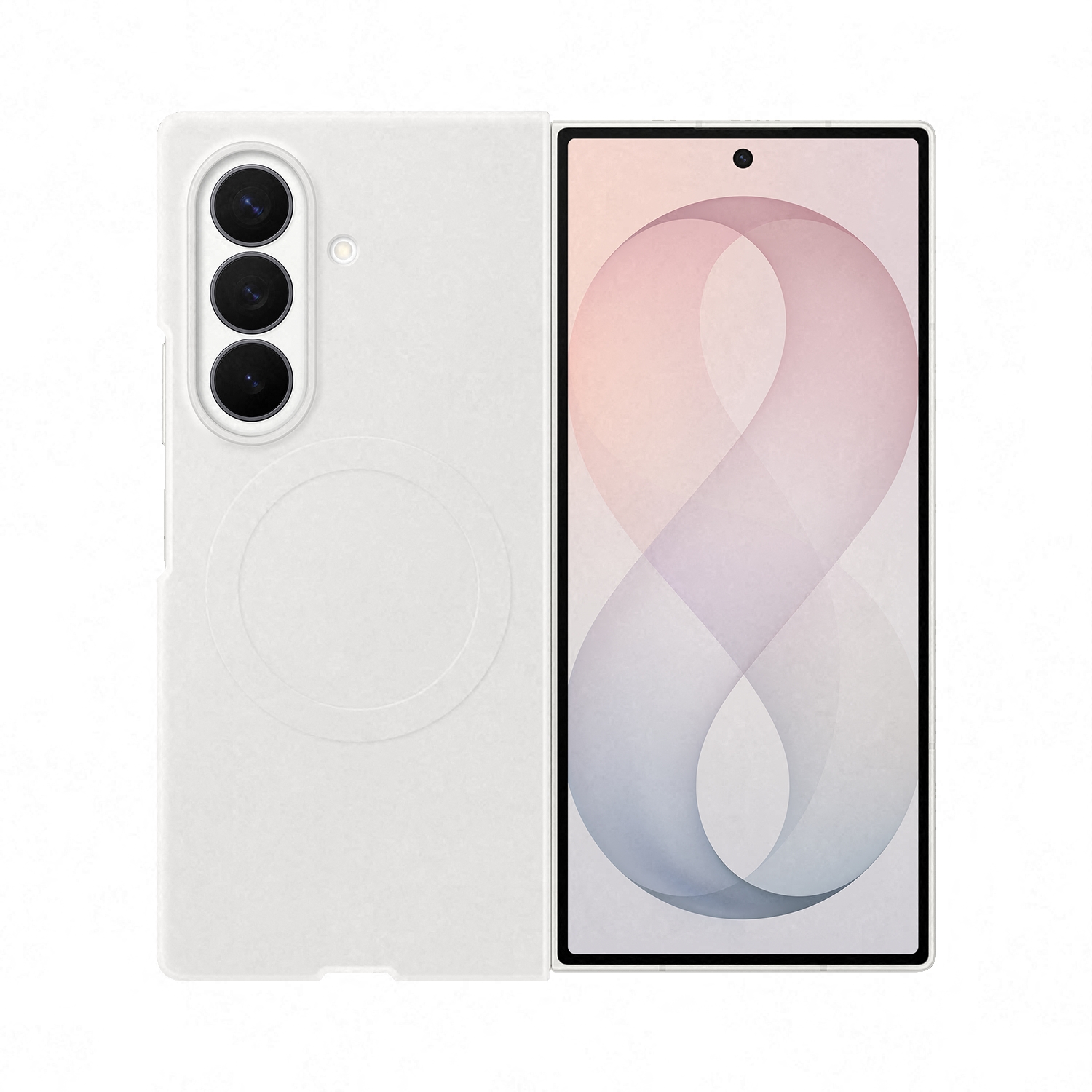Coque Silicon Magnet Samsung Galaxy Z Fold 8 Ultra - White