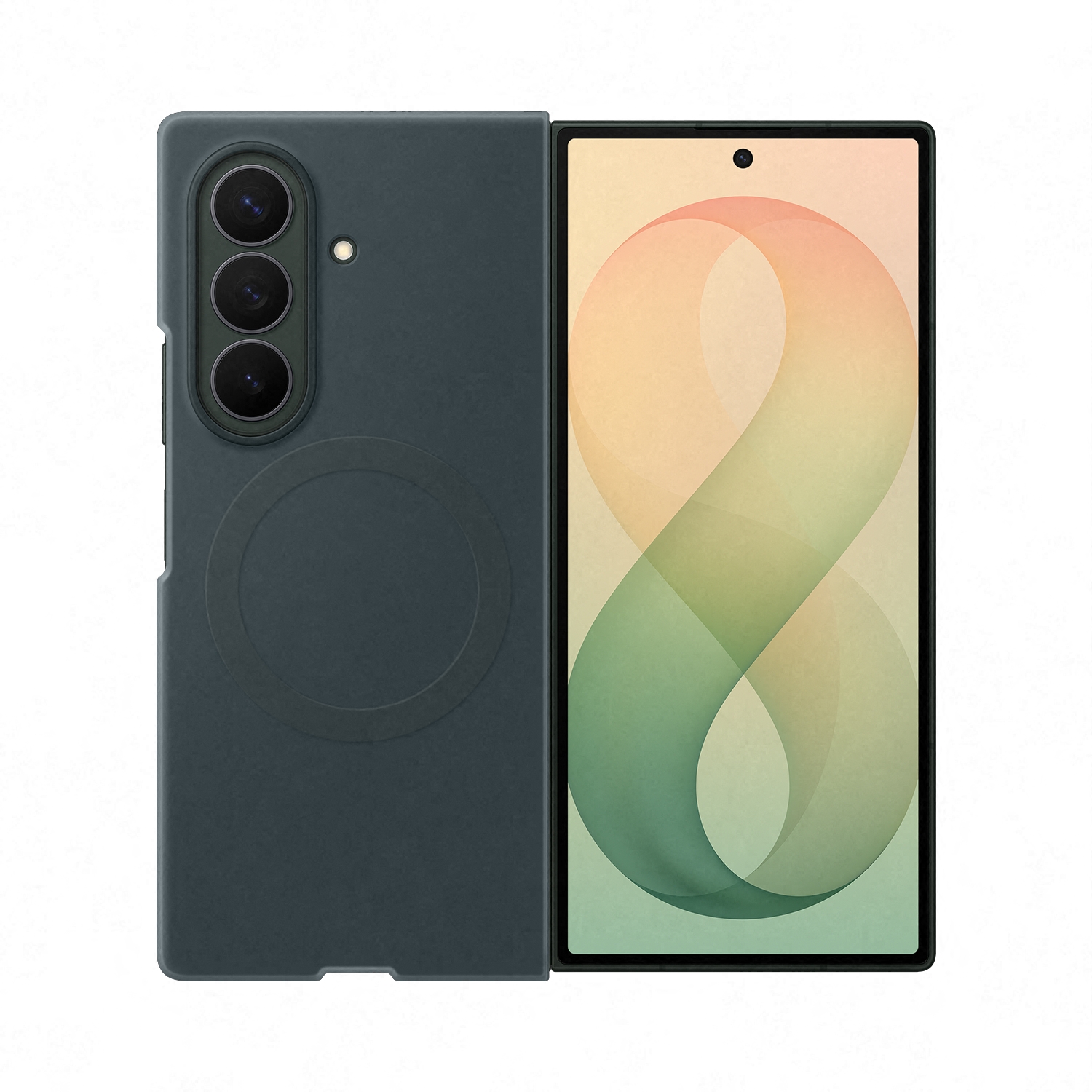 Silicon Magnet Case voor de Samsung Galaxy Z Fold 8 Ultra - Green