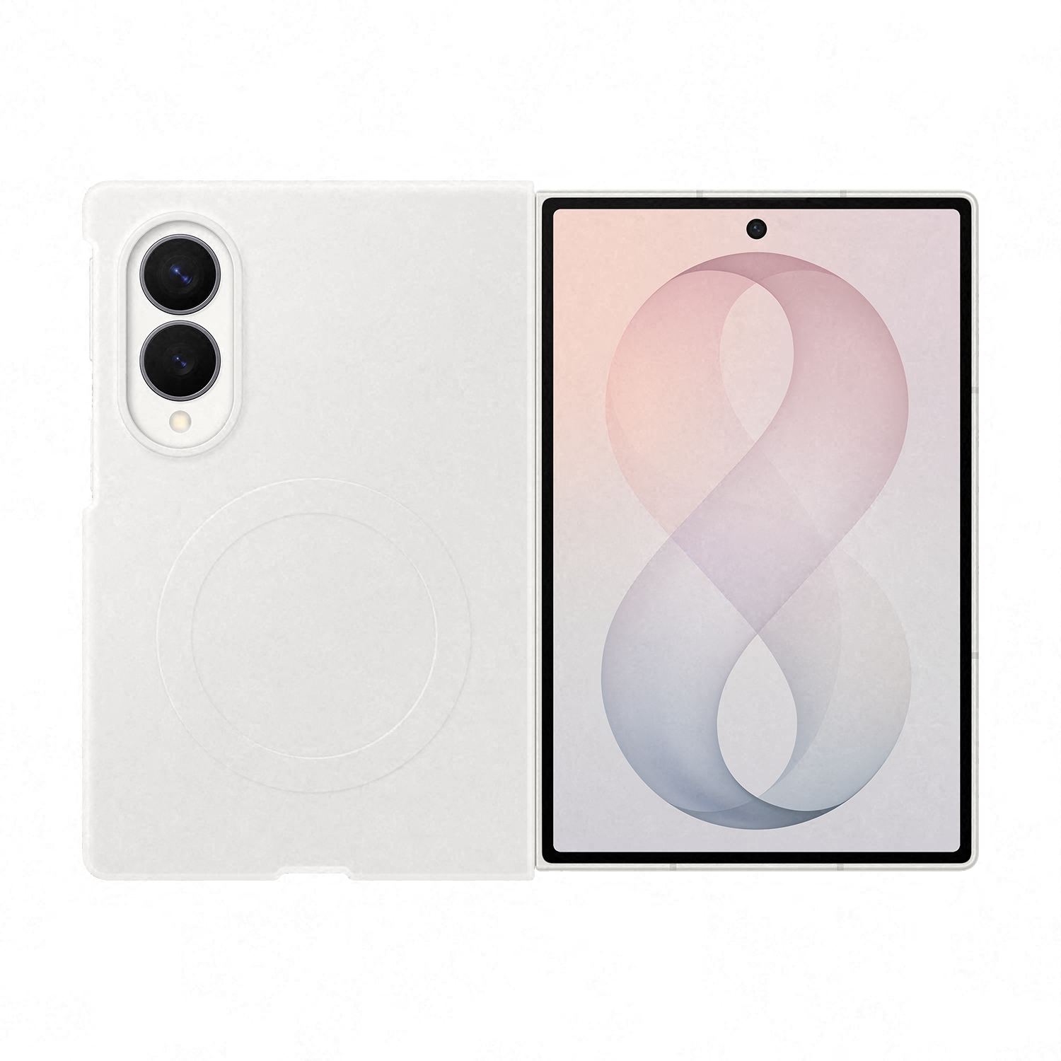 Coque Silicon Magnet Samsung Galaxy Z Fold 8 - White