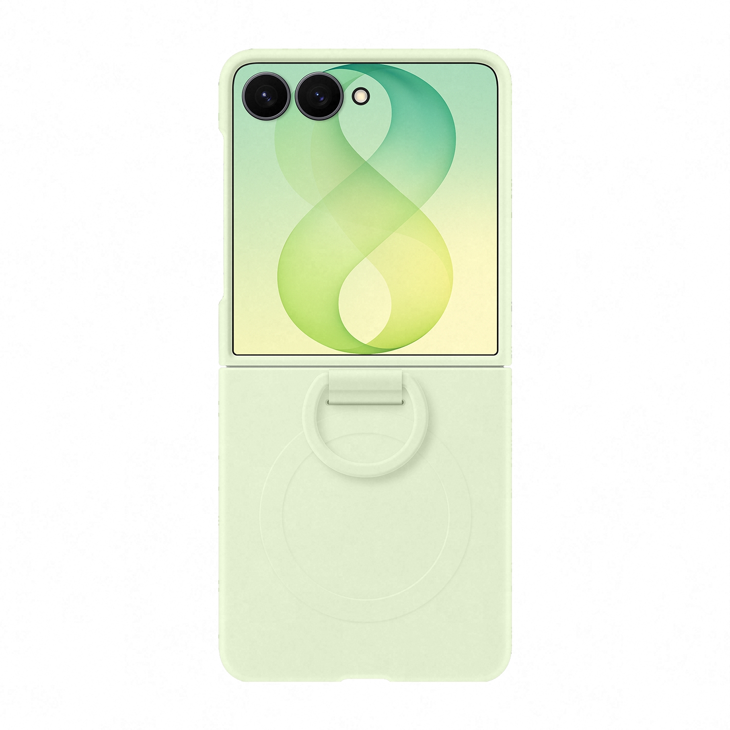 Silicone Magnet Cover Ring voor de Samsung Galaxy Z Flip 8 - Green
