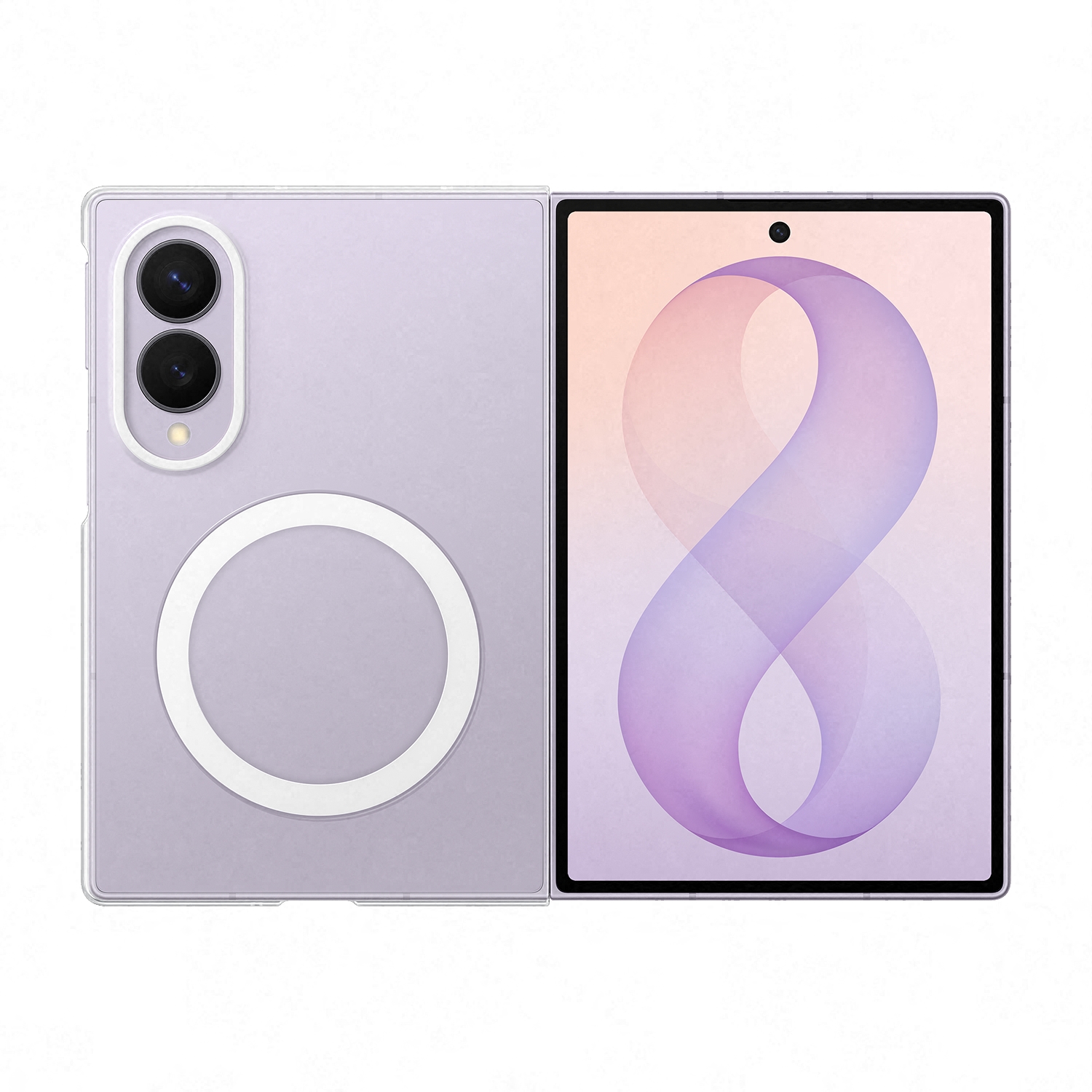 Clear Magnet Case voor de Samsung Galaxy Z Fold 8 - Transparant