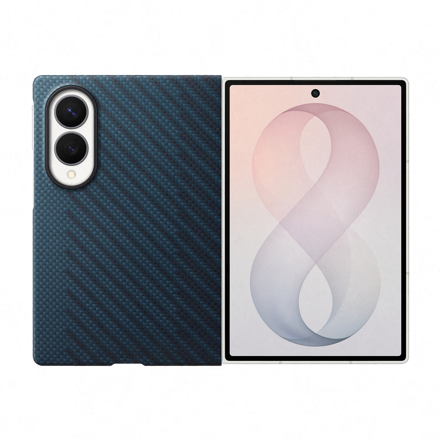 Carbon Magnet Case voor de Samsung Galaxy Z Fold 8 - Navy