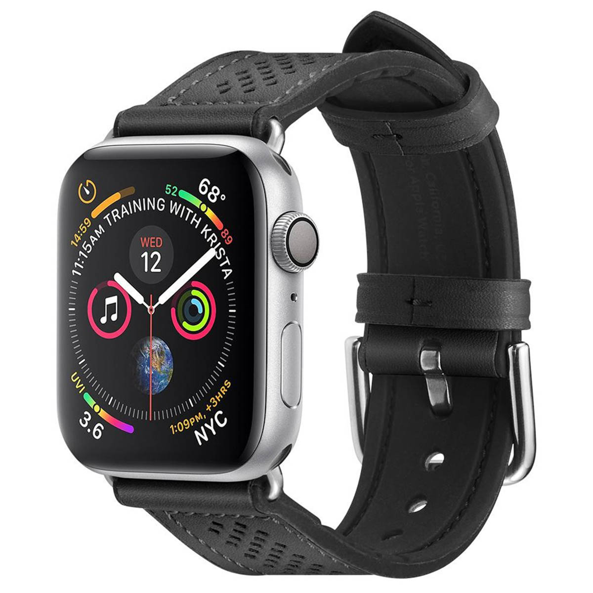 Spigen Bracelet Retro Fit Apple Watch Series 1 t/m 9 / SE (38/40/41 mm) | Series 10 / 11 (42 mm) - Noir