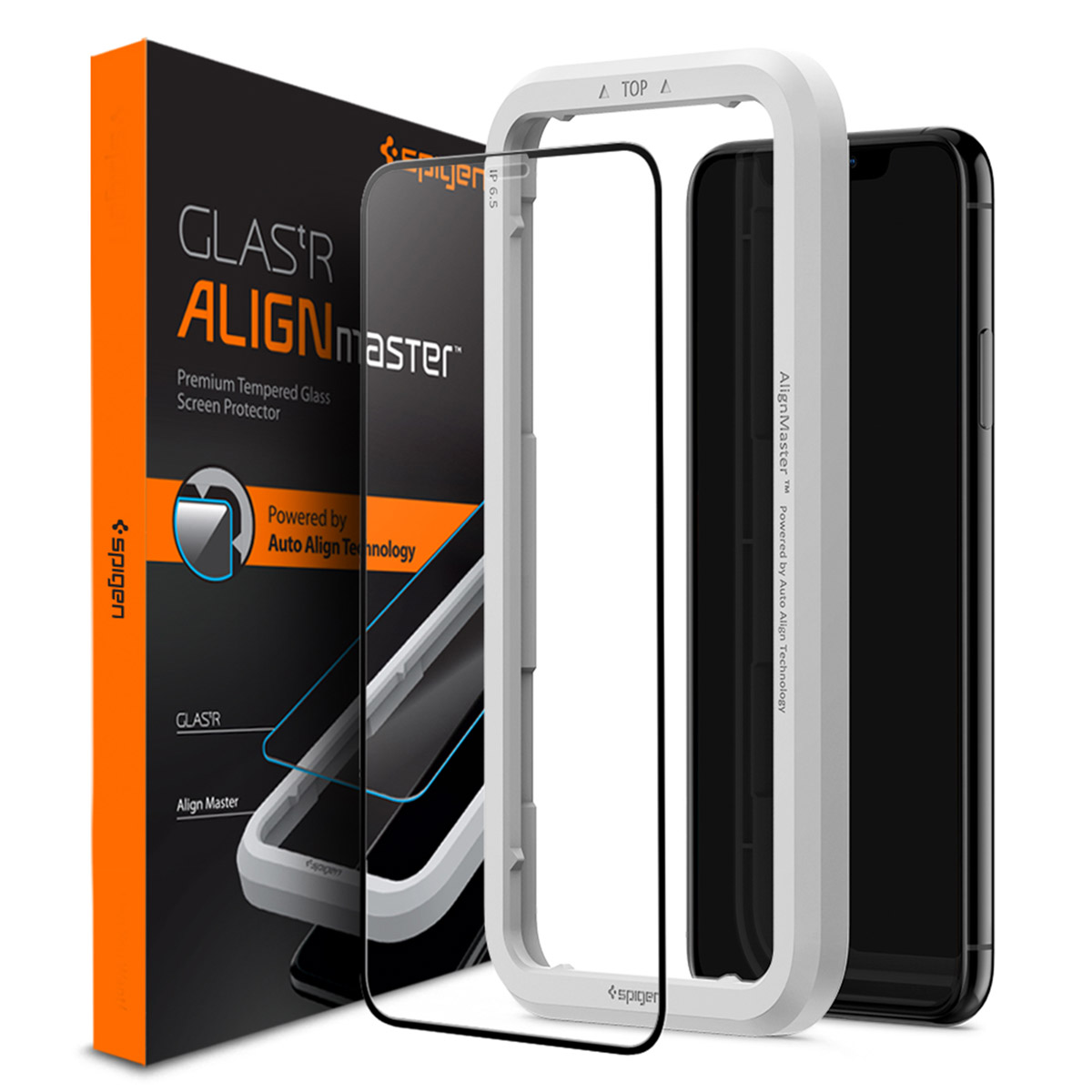 Spigen AlignMaster Full Cover Screenprotector voor de Apple iPhone 11 / Xr