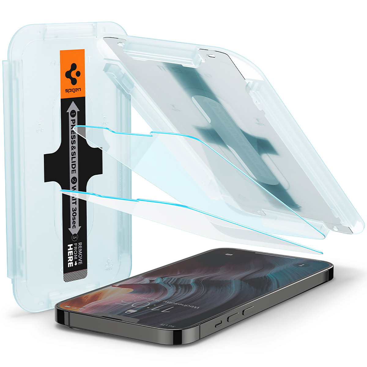 Spigen GLAStR EZ Fit Screenprotector 2 Pack + Applicator voor de Apple iPhone 13 Pro Max
