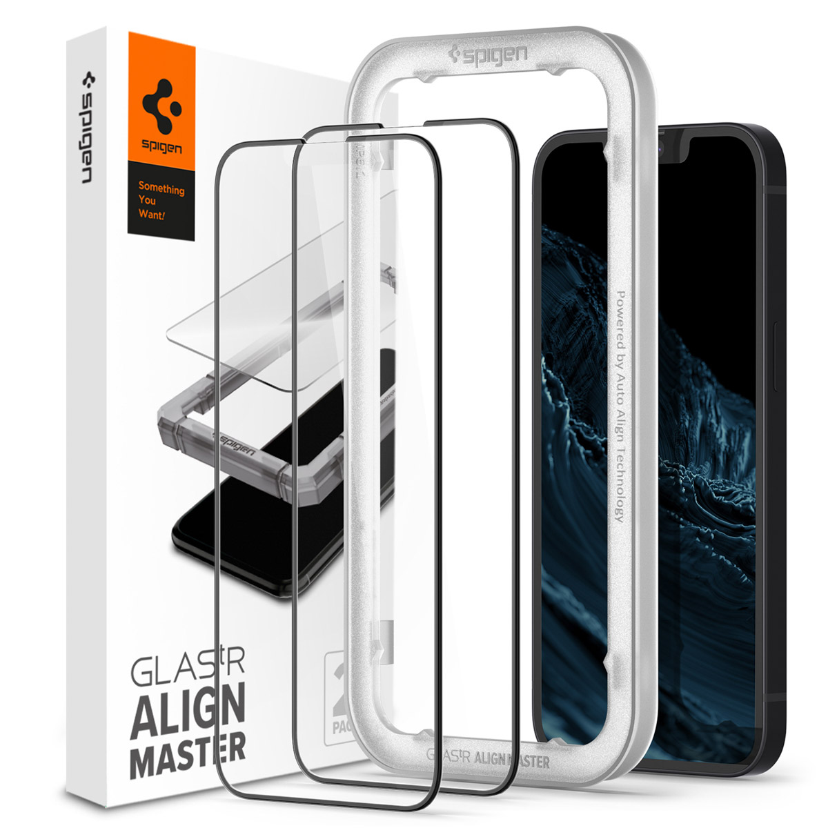 Spigen Protection d'écran en verre trempé AlignMaster Cover Apple iPhone 13 / 13 Pro