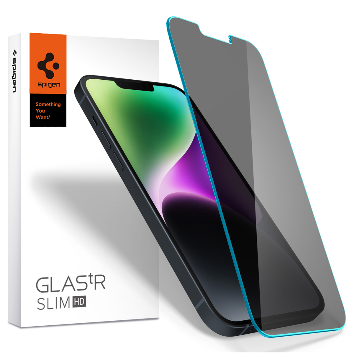 Spigen EZ Fit GLAS.tR Privacy Glass Screenprotector - 1 pack voor de Apple iPhone 17e / 16e / 14 / 13 / 13 Pro