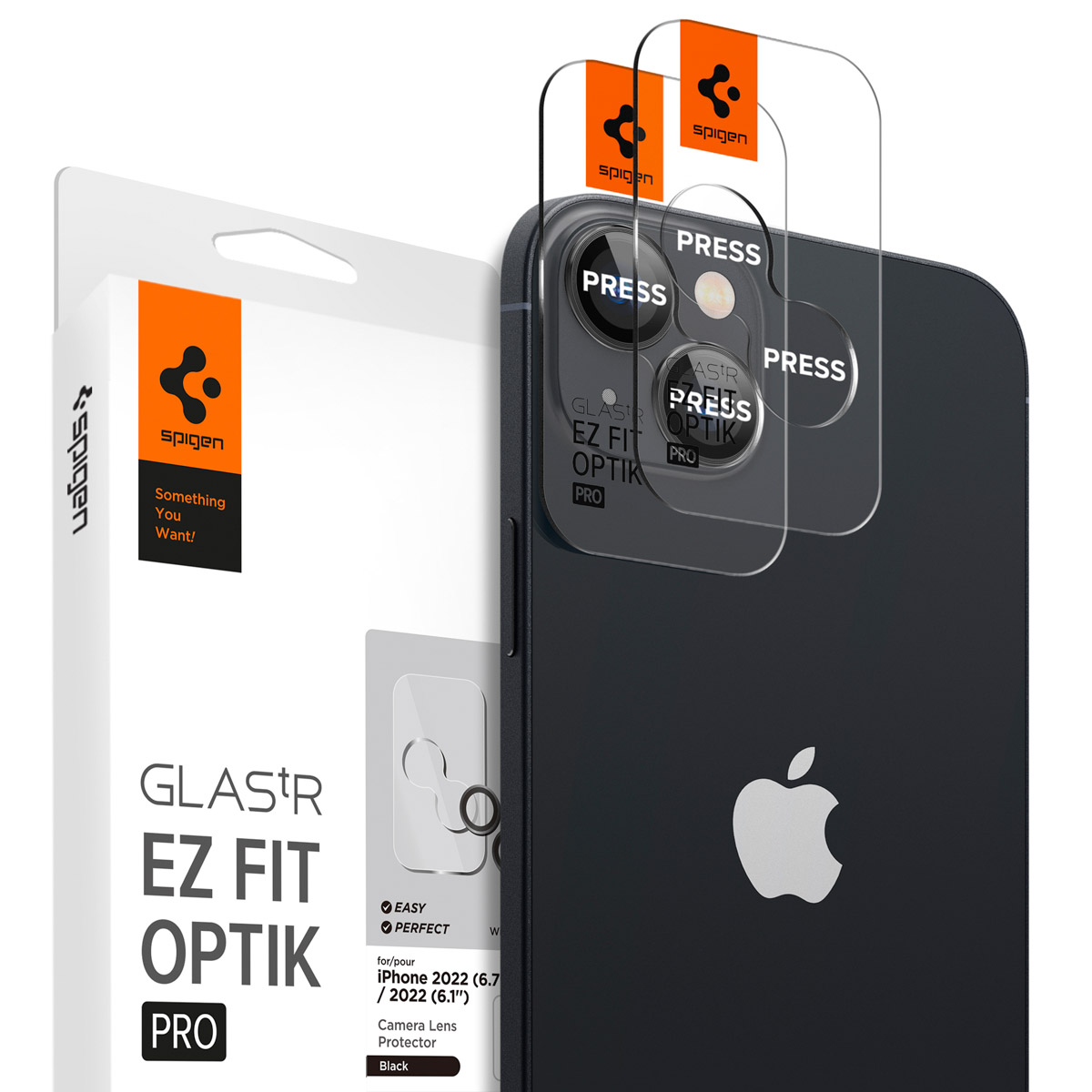 Spigen Optik Lens Protector - Full Camera bescherming (2-pack) voor de Apple iPhone 15 / 15 Plus / 14 / 14 Plus - Black