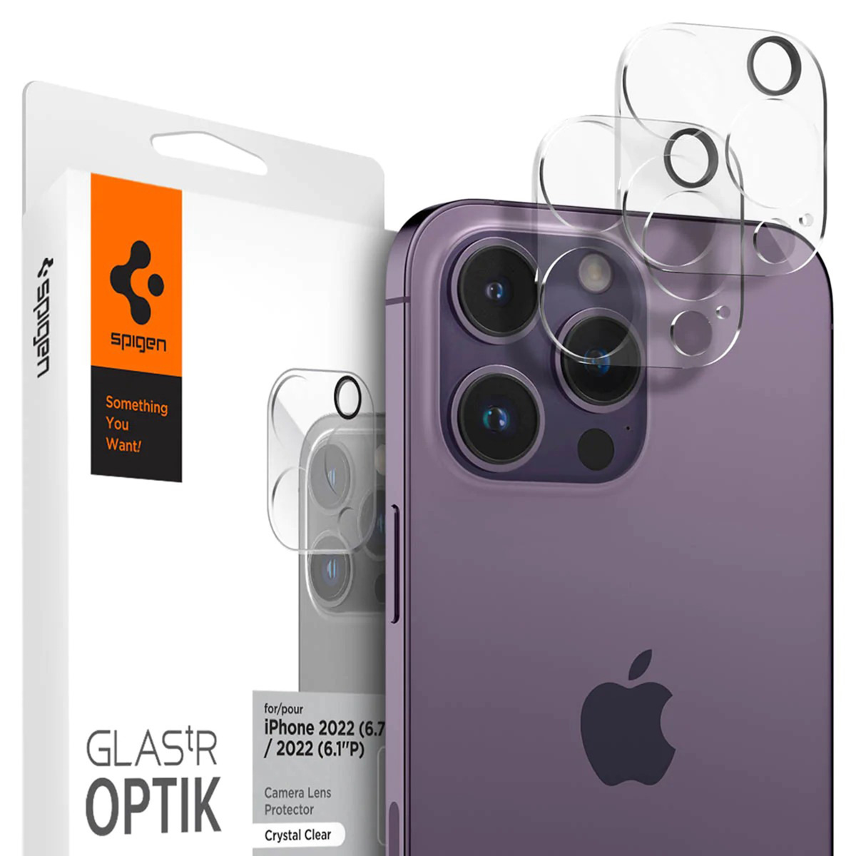 Spigen Optik Lens Protector - Full Camera bescherming (2-pack) voor de Apple iPhone 14 Pro / 14 Pro Max