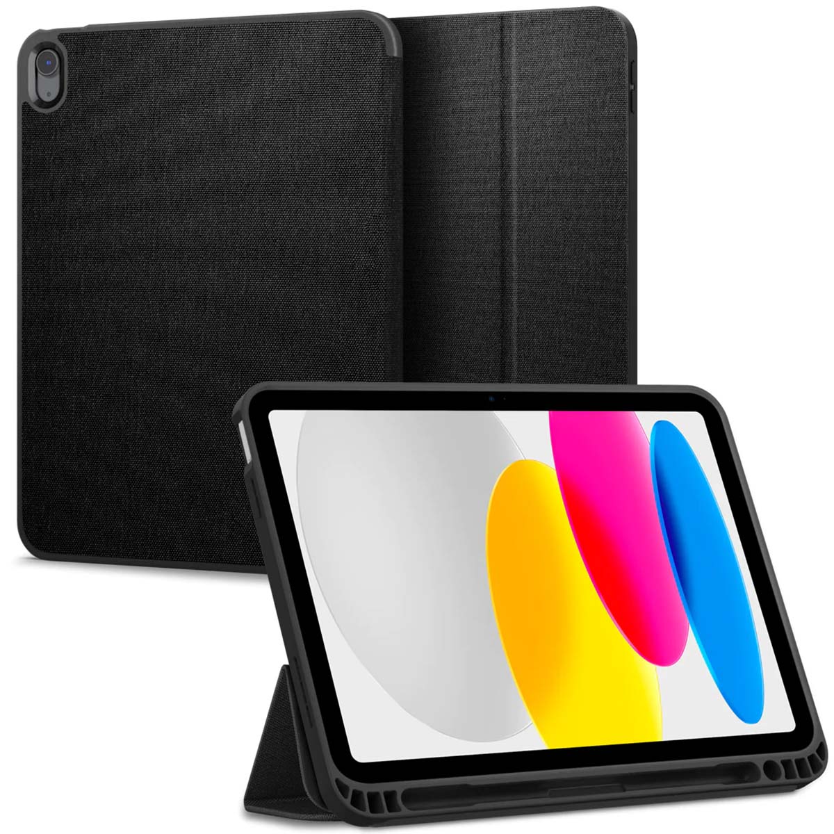 Spigen Urban Fit Bookcase voor de Apple iPad 11 (2025) 11 inch A16 / iPad 10 (2022) 10.9 inch - Zwart