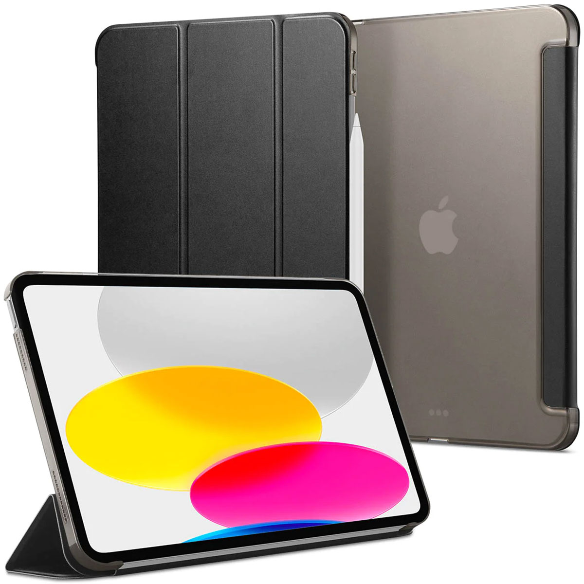 Spigen Smart Fold Bookcase voor de Apple iPad 11 (2025) 11 inch A16 / iPad 10 (2022) 10.9 inch - Zwart