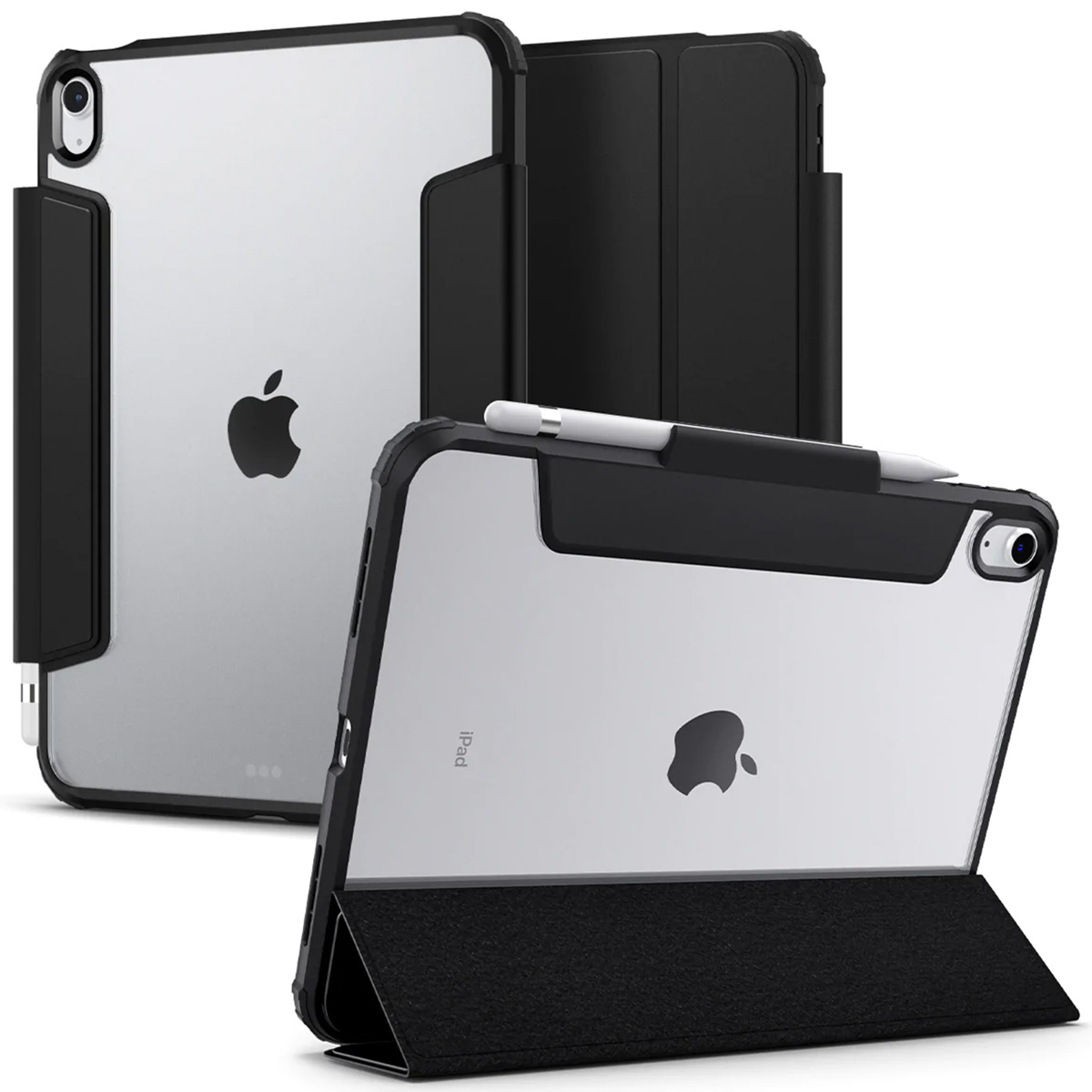 Spigen Ultra Hybrid Pro Bookcase voor de Apple iPad 11 (2025) 11 inch A16 / iPad 10 (2022) 10.9 inch - Zwart