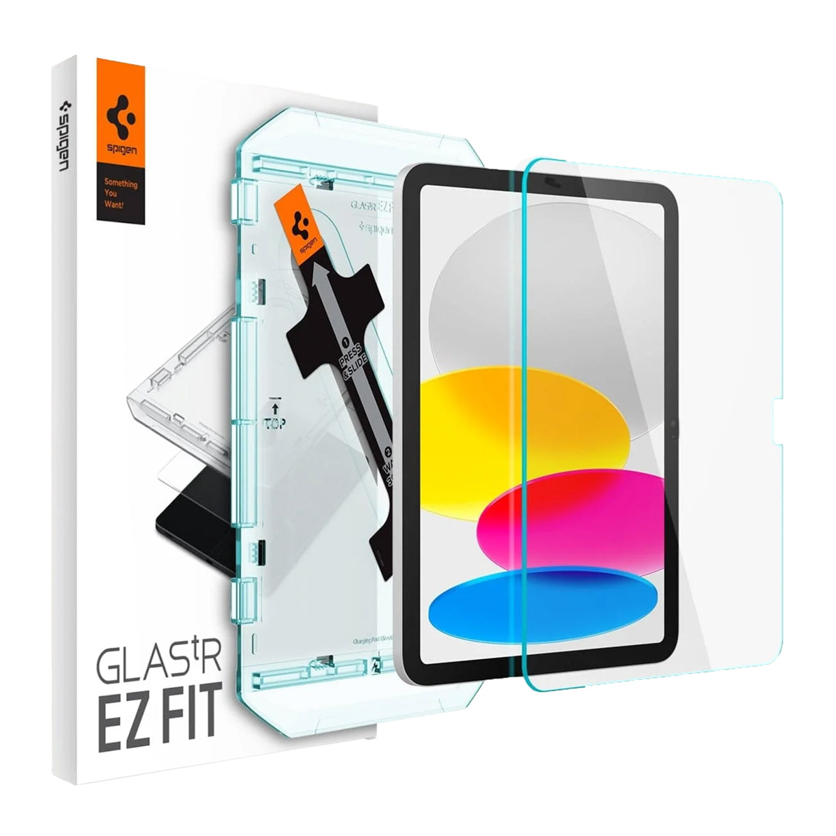 Spigen GLAStR EZ Fit Screenprotector + Applicator voor de Apple iPad 11 (2025) 11 inch A16 / iPad 10 (2022) 10.9 inch